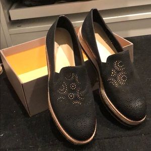 Crown Vintage Leather Cutout Platform loafer NEW